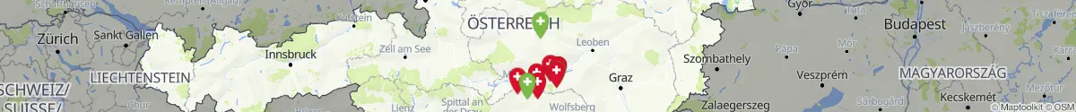 Kartenansicht für Apotheken-Notdienste in der Nähe von Scheifling (Murau, Steiermark)